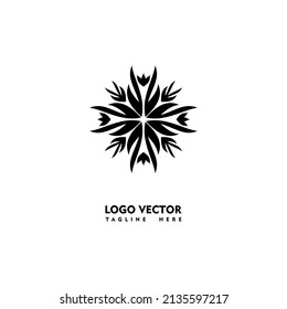 ornament flower simple vector with nature theme