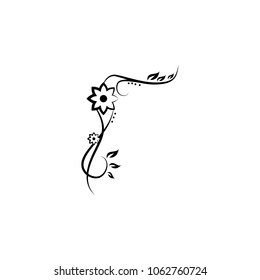 ornament with flowers icon. Element of patterns elements illustration. Premium quality graphic design icon. Signs and symbols collection icon for websites, web design, mobile app on white background
