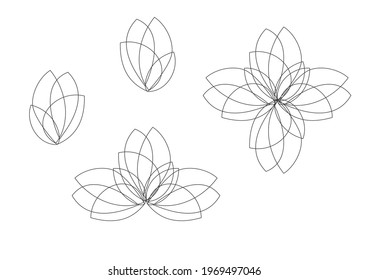 Ornament Flowers Natural Vector Illustration