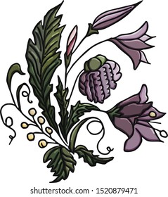 Ornament. Flowers. Pattern. Vector illustration.