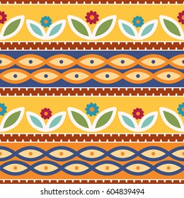 Ornament folk native seamless pattern vector