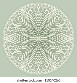 Ornament in the folk style green