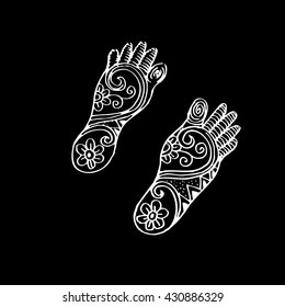 Ornament of footprint for your design