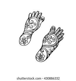 Ornament of footprint for your design