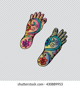 Ornament of footprint for your design