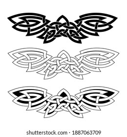 Ornament Form Outstretched Wings Celtic National Stock Vector (Royalty ...