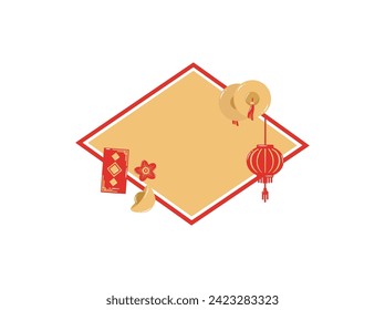 Ornament Frame Background Chinese New Year