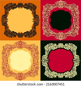 Ornament Frame. Batik Frame. Arabian Style. Batik Style. Oranament Background.hand Drawn Ornament Vector