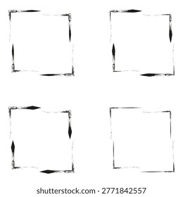 Ornament frame border. Floral tile frame. Decorative square shape. Vector soft ornament. EPS 10.