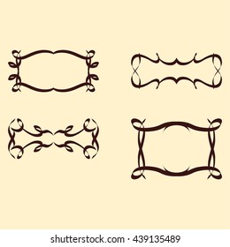 Ornament frame border hand drawn