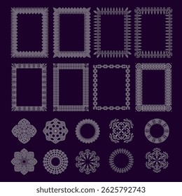 Ornament frame and elements in Aztec style