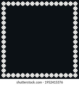 Ornament frame flat icon. Simple style decorative frame symbol. Logo design element. T-shirt printing. Vector for sticker.