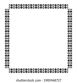 Ornament frame line icon. Simple style ornament poster background symbol. Logo design element. T-shirt printing. Vector for sticker.