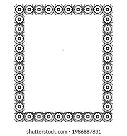 Ornament frame line icon. Simple style ornament poster background symbol. Logo design element. T-shirt printing. Vector for sticker.