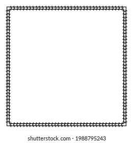 Ornament frame line icon. Simple style ornament poster background symbol. Logo design element. T-shirt printing. Vector for sticker.