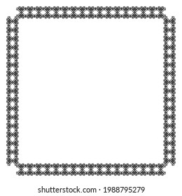 Ornament frame line icon. Simple style ornament poster background symbol. Logo design element. T-shirt printing. Vector for sticker.