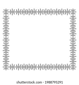 Icono de la línea de marco de ornamento. Sencillo símbolo de fondo de afiches de adorno. Elemento de diseño de logotipo. Impresión de camisetas. Vector para pegatinas.