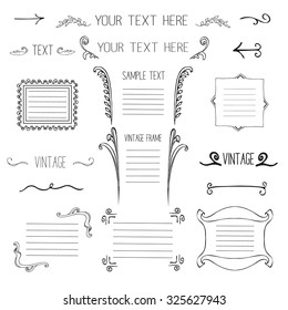 Ornament frame outline set