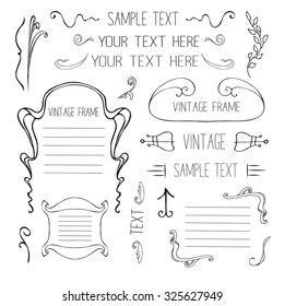 Ornament frame outline set