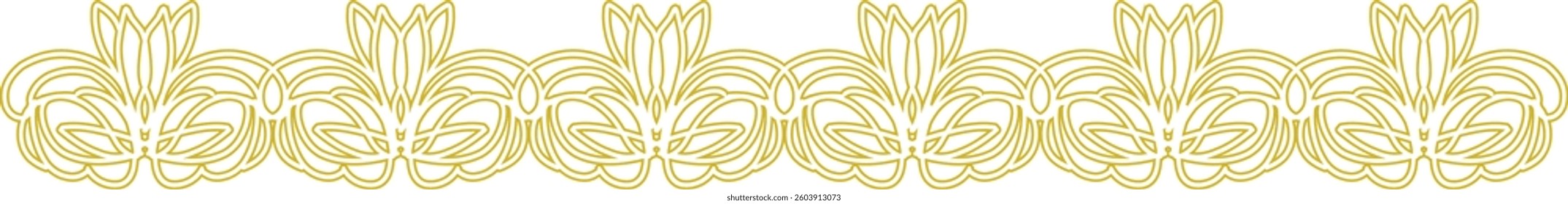 ornament frame pattern gold flower illustration
