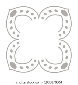 diseño de color plateado de marco adorno del tema de elemento decorativo Ilustración vectorial