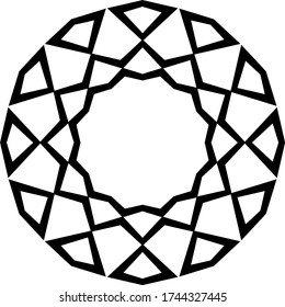 Ornament frame simple vintage on white background