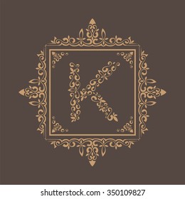 Ornament frame text k