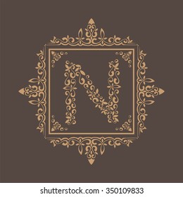 Ornament frame text n