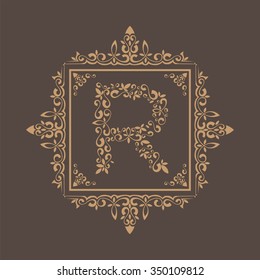 Ornament frame text r