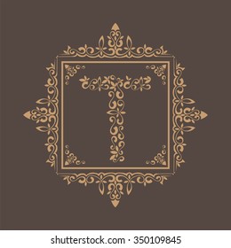 Ornament frame text t