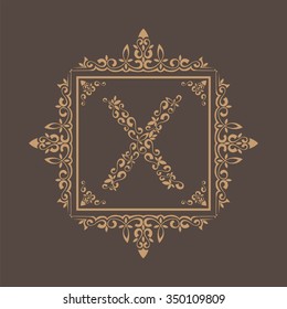 Ornament frame text x