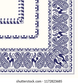 Ornament frame.
usable in a bandana,
