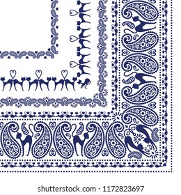 Ornament frame.
usable in a bandana,