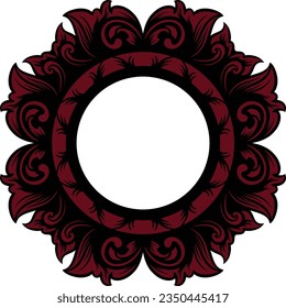 Ornament Frame For Wedding Illustration