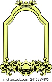 Ornament frame for wedding vector illustration