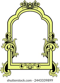Ornament frame for wedding vector illustration