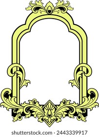 Marco de adorno para ilustración vectorial de boda