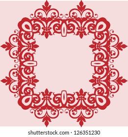 Ornament frames for invitation, valentine day