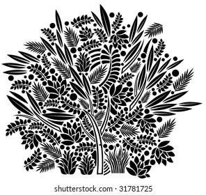 ornament funky tree pattern design background.created by Illustrator cs.