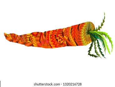 ornament geometric carrot vector