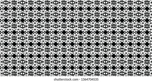 Ornament Geometric Pattern, Black and White vector