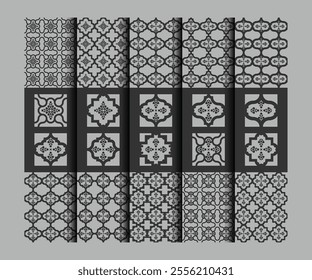 Ornament Geometry Seanless Pattern Set 001 01 b