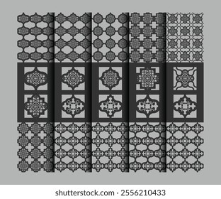 Ornament Geometry Seanless Pattern Set 001 01 b