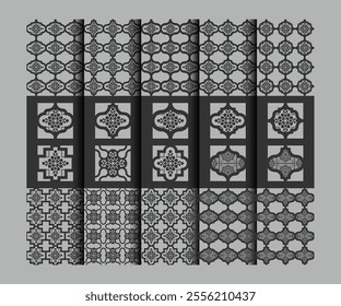 Ornament Geometry Seanless Pattern Set 001 01 b