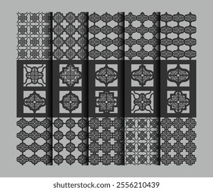 Ornament Geometry Seanless Pattern Set 001 01 b