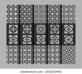 Ornament Geometry Seanless Pattern Set 001 01 b