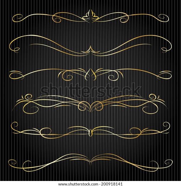 ornament gold vector victorian set of old-fashioned\
victorian vector dividers and border fingers drawn ornament gold\
vector victorian line nails antique border golden drawn medieval\
dark rich ornate y
