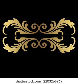 Ornament Gold Vintage Decoration Vector Image Illustration