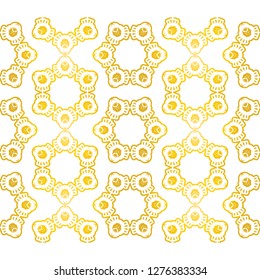 Ornament Gold White Pattern 10