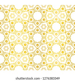 Ornament Gold White Pattern 9